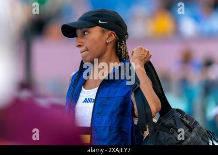 Roma, Italia. 7 giugno 2024. ROMA, ITALIA - 7 GIUGNO: Il belga Nafissatou Thiam gareggia nell'Heptathlon femminile nel primo giorno dei Campionati europei di atletica leggera - Roma 2024 allo Stadio Olimpico il 7 giugno 2024 a Roma. (Foto di Joris Verwijst/Agenzia BSR) credito: Agenzia BSR/Alamy Live News Foto Stock