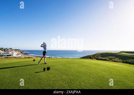 Golfista in lacrime, GC Meloneras, Gran Canaria, Spagna, Europa Foto Stock