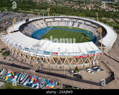 Córdoba, Argentina, 28 gennaio 2023: Veduta aerea dello stadio Mario Alberto Kempes, Córdoba, Argentina. Foto Stock