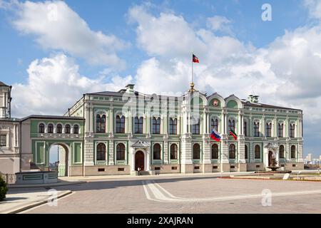 Kazan, Russia - 10 luglio 2018: Palazzo presidenziale della Repubblica del Tatarstan (in russo: Президентский дворец Республики Татарстан). Foto Stock