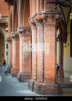 Italia, Bologna, dettaglio architettonico, Piazza VIII agosto Foto Stock