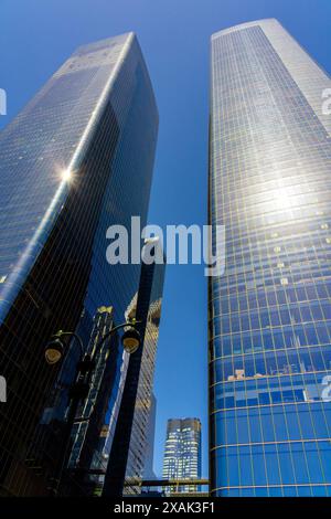 Affascinanti grattacieli a Hudson Yards, Midtown Manhattan, New York City, Stati Uniti. Midtown Manhattan è la parte centrale della New York City A. Foto Stock