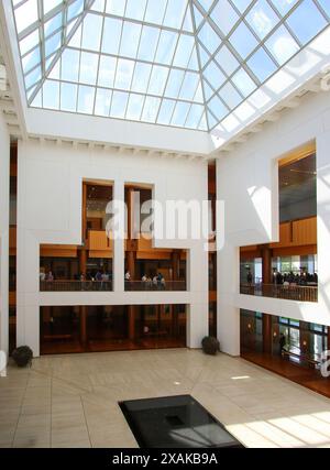 Lobby centrale del Parlamento australiano a Capital Hill a Canberra, territorio della capitale australiana Foto Stock