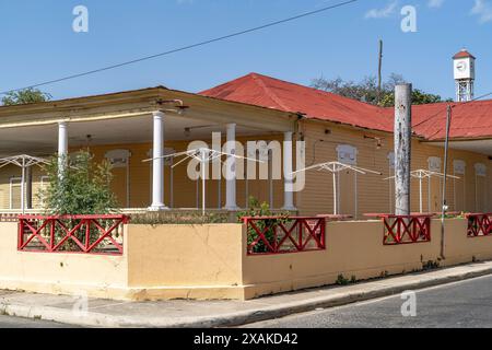 Nord America, Caraibi, grandi Antille, isola di Hispaniola, Repubblica Dominicana, provincia di Monte Cristi, San Fernando de Monte Cristi, scena di strada a Montecristi Foto Stock