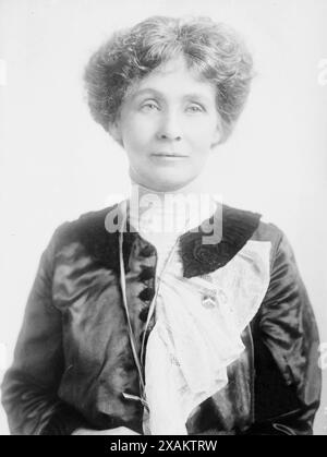 Signora Emmeline Pankhurst, 1912 anni. La suffragista e attivista politica inglese Emmeline Pankhurst (1858-1928), leader del movimento britannico per il suffragio femminile. Foto Stock