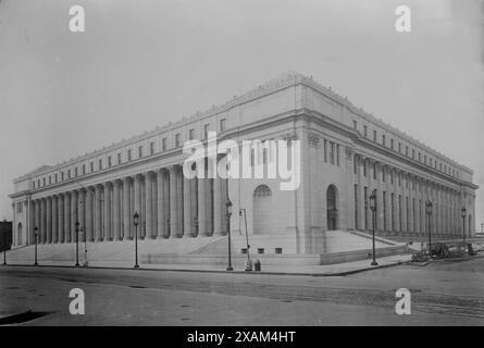 Il nuovo ufficio postale di N.Y., tra c1912 e c1915. Mostra il Pennsylvania Terminal Post Office (General Post Office Building), ora chiamato James A. Farley Building, situato al 421 di Eighth Avenue, New York City. Foto Stock