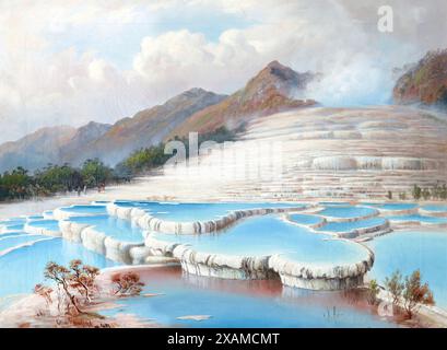 White Terraces, 1882. Foto Stock