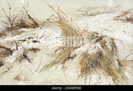 Neve sulle dune di sabbia, c1889-90. Foto Stock