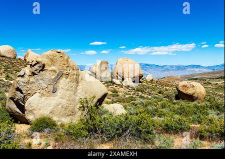 Buttermilk Rocks, famosi massi di granito per arrampicate; vicino a Bishop; California; USA Foto Stock