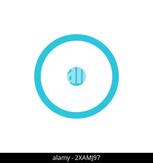 Icona del sole. Simbolo alchemico. Isolato su sfondo bianco. Dal set di icone blu. Illustrazione Vettoriale