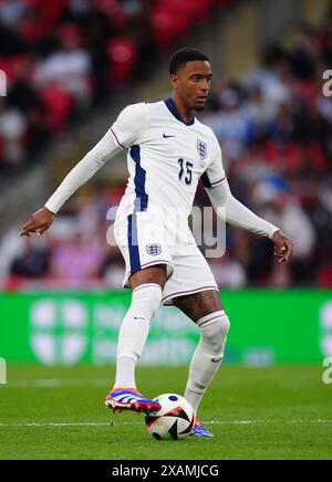 L'inglese Ezri Konsa durante l'amichevole internazionale allo stadio di Wembley, Londra. Data foto: Venerdì 7 giugno 2024. Foto Stock