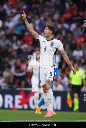 Londra, Regno Unito. 7 giugno 2024. John Stones (e) all'amichevole Inghilterra contro Islanda, allo stadio Wembley, Londra, Regno Unito il 7 giugno 2024. Crediti: Paul Marriott/Alamy Live News Foto Stock