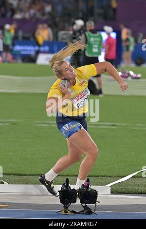 Stadio Olimpico, Roma, Italia - Fanny ROOS Shot ha messo le donne ai Campionati europei di atletica leggera 2024 giorno 1, 7 giu 2024 (foto di Roberto Ramaccia/Sipa USA) crediti: SIPA USA/Alamy Live News Foto Stock