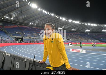 Olympic Stadium, Roma, Italia - Yemisi OGUNLEYE Shot ha messo le donne ai Campionati europei di atletica leggera 2024 giorno 1, 7 giu 2024 (foto di Roberto Ramaccia/Sipa USA) crediti: SIPA USA/Alamy Live News Foto Stock