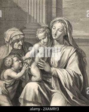 La Sacra famiglia, c. 1656-71. Foto Stock