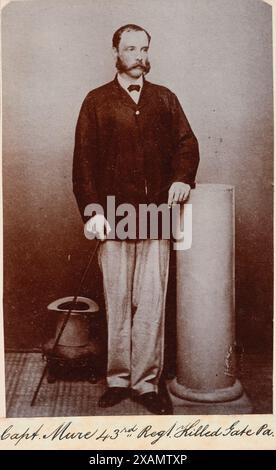 Il capitano Mure, 43° reggimento, uccise Gate Pa, il 1864 aprile 1864. Foto Stock