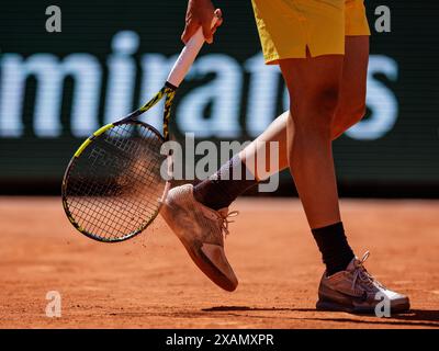 Roland Garros, 07 giugno 2024: Carlos Alcaraz (ESP) durante l'Open di Francia 2024. Alamy Live News/corleve Foto Stock