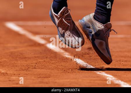 Roland Garros, 07 giugno 2024: Carlos Alcaraz (ESP) durante l'Open di Francia 2024. Alamy Live News/corleve Foto Stock