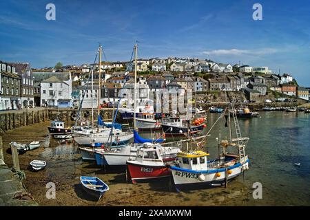 Regno Unito, Cornovaglia, porto di Mevagissey Foto Stock