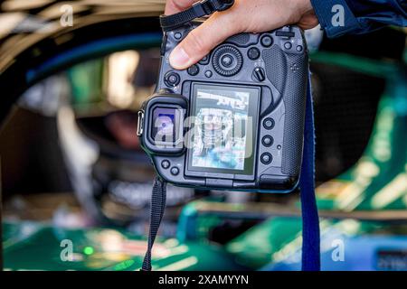 Lance Stroll (CAN) - Aston Martin Aramco F1 Team - Aston Martin AMR24 - Mercedes durante la Formula 1 AWS Grand Prix du Canada 2024, Montreal, Quebec, Canada, dal 6 giugno al 9 giugno - Rounfd 9 di 24 del Campionato del mondo di F1 2024 Foto Stock