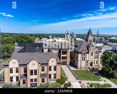 Vista del tribunale della contea di Lincoln a Canton, South Dakota Foto Stock