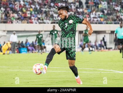 ADEMOLA LOOKMAN. NIGERIA VS SUD AFRICA, 1° TAPPA COPPA DEL MONDO FIFA, QUALIFICAZIONE CAF, GRUPPO C.. Foto Stock