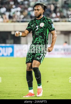 ADEMOLA LOOKMAN. NIGERIA VS SUD AFRICA, 1° TAPPA COPPA DEL MONDO FIFA, QUALIFICAZIONE CAF, GRUPPO C.. Foto Stock