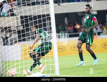 ADEMOLA LOOKMAN. NIGERIA VS SUD AFRICA, 1° TAPPA COPPA DEL MONDO FIFA, QUALIFICAZIONE CAF, GRUPPO C.. Foto Stock