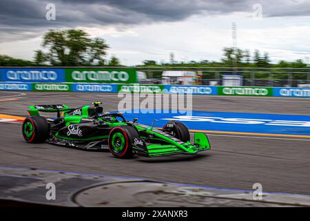 Montreal, Quebec, Canada. 7 giugno 2024. Zhou Guanyu (CHN) - Stake F1 Team Kick Sauber - Sauber C44 - Ferrari.durante la Formula 1 AWS Grand Prix du Canada 2024, Montreal, Quebec, Canada, dal 6 al 9 giugno - Round 9 of 24 of 2024 F1 World Championship (Credit Image: © Alessio De Marco/ZUMA Press Wire) SOLO PER USO EDITORIALE! Non per USO commerciale! Foto Stock