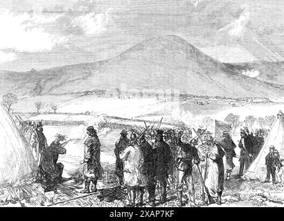 Partita volontaria a Folkestone, 1869. "Sabato e martedì, prima e dopo la revisione volontaria a dover, si sono svolti a Folkestone incontri di tiratori volontari, per competere per una serie di premi. La sparatoria è stata condotta, secondo un programma ben organizzato, sotto la soprintendenza degli istruttori di moschettiere Hythe. Furono ammessi sia i fucili Sniders che quelli Enfield; e alcuni dei premi furono sparati a 200 yard, alcuni a 500 yard. La presenza fu numerosa; ma il vento forte non favorevole a un buon tiro, ci furono molti più mancati che colpi sul bersaglio. Poll Foto Stock