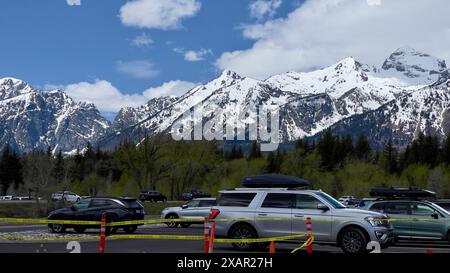 Veduta aerea del Monte Teton nel Wyoming, Stati Uniti Foto Stock