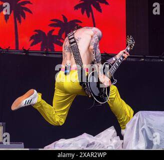 Norje, Svezia, 8 giugno 2024 THE DARKNESS (UK) si esibisce al Sweden Rock Festival crediti: PEO Mšller/Alamy Live News Foto Stock