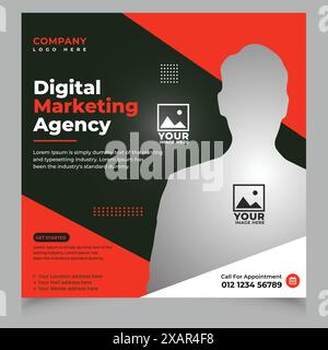 Modello di opuscolo aziendale, Layout di opuscoli aziendali creativi per marketing, pubblicità, promozione Illustrazione Vettoriale