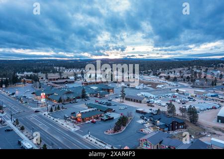 Vista aerea di Bryce Canyon City, Utah. Foto Stock