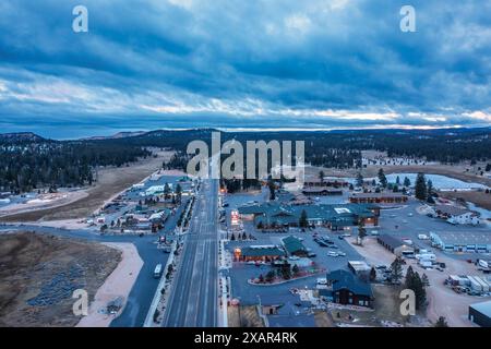 Vista aerea di Bryce Canyon City, Utah. Foto Stock