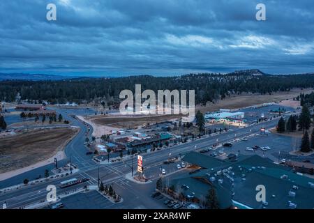 Vista aerea di Bryce Canyon City, Utah. Foto Stock