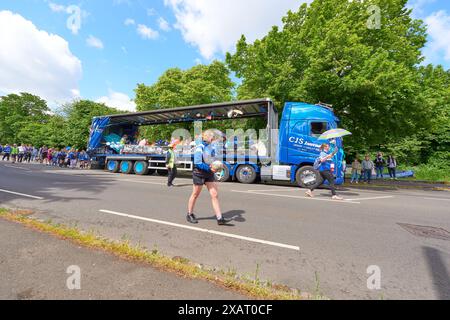 Sfilata di Carnevale a Long Eaton, Derbyshire, Regno Unito 2024 Foto Stock