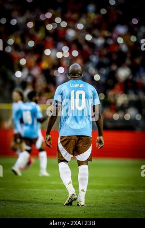 Bruxelles, Belgio. 8 giugno 2024. Romelu Lukaku belga nella foto durante una partita amichevole di calcio tra la nazionale belga dei Red Devils e la nazionale lussemburghese, allo stadio King Baudouin (Stade ROI Baudouin - Koning Boudewijnstadion), a Bruxelles, sabato 8 giugno 2024. I Red Devils si stanno preparando per i prossimi Campionati europei di Euro 2024 in Germania. BELGA PHOTO BRUNO FAHY credito: Belga News Agency/Alamy Live News Foto Stock