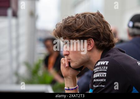 Jack Doohan (AU BWT Alpine F1 Team riserva pilota durante la Formula 1 AWS Grand Prix du Canada 2024, Montreal, Quebec, Canada, dal 6 giugno al 9 giugno - Round 9 of 24 of 2024 F1 World Championship Foto Stock