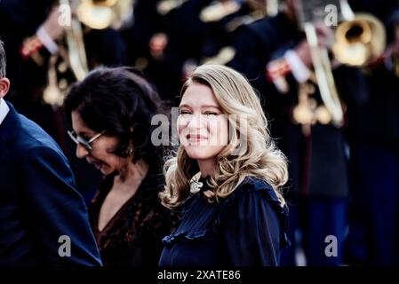 Antonin Burat/le Pictorium - visita di Stato del presidente degli Stati Uniti Joe Biden in Francia. 8 giugno 2024. Francia/Parigi - Lea Seydoux durante una cena di stato all'Elysee Palace, a Parigi, l'8 giugno 2024, nell'ambito di una visita di stato del presidente degli Stati Uniti Joe Biden. Crediti: LE PICTORIUM/Alamy Live News Foto Stock