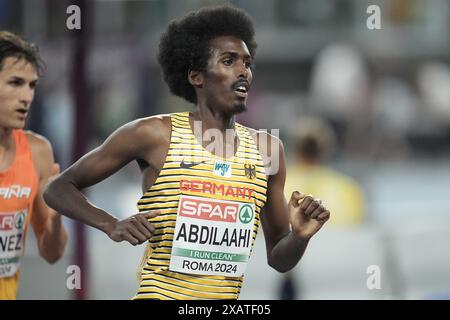 ROM, Italia. 8 giugno 2024. Atletica leggera, Campionati europei, Campionati europei: Mohamed Abdilaahi, Germania, 5000 m, in finale ai Campionati europei. Crediti: Michael Kappeler/dpa/Alamy Live News Foto Stock