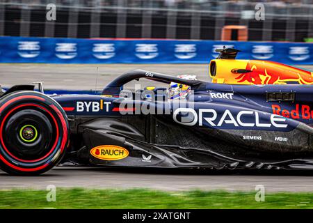 Max Verstappen (NED) - Oracle Red Bull Racing - Red Bull RB20 - Honda RBPT durante la Formula 1 AWS Grand Prix du Canada 2024, Montreal, Quebec, Canada, dal 6 al 9 giugno - Round 9 of 24 of 2024 World Championship Foto Stock