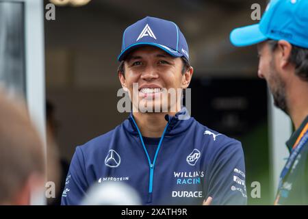 Montreal, Quebec, Canada. 8 giugno 2024. Alexander Albon (THA) - Williams Racing - Williams FW46 - Mercedes.durante la Formula 1 AWS Grand Prix du Canada 2024, Montreal, Quebec, Canada, dal 6 giugno al 9 giugno - Round 9 of 24 of 2024 F1 World Championship (Credit Image: © Alessio De Marco/ZUMA Press Wire) SOLO USO EDITORIALE! Non per USO commerciale! Foto Stock