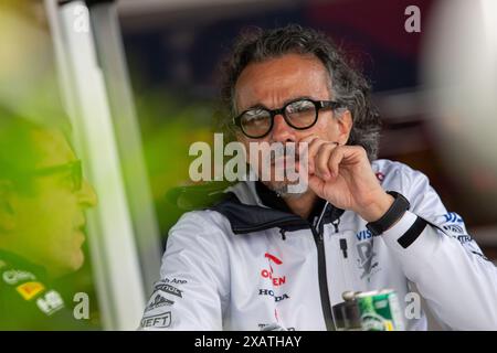 Montreal, Quebec, Canada. 8 giugno 2024. Laurent Mekies (fra) - Visa Cash App RB F1 Team Principal.durante la Formula 1 AWS Grand Prix du Canada 2024, Montreal, Quebec, Canada, dal 6 al 9 giugno - Round 9 of 24 of 2024 F1 World Championship (Credit Image: © Alessio De Marco/ZUMA Press Wire) SOLO USO EDITORIALE! Non per USO commerciale! Foto Stock