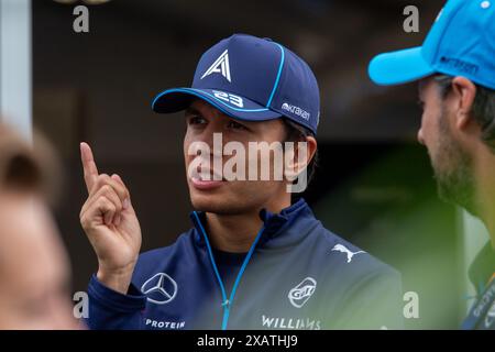 Montreal, Quebec, Canada. 8 giugno 2024. Alexander Albon (THA) - Williams Racing - Williams FW46 - Mercedes.durante la Formula 1 AWS Grand Prix du Canada 2024, Montreal, Quebec, Canada, dal 6 giugno al 9 giugno - Round 9 of 24 of 2024 F1 World Championship (Credit Image: © Alessio De Marco/ZUMA Press Wire) SOLO USO EDITORIALE! Non per USO commerciale! Foto Stock