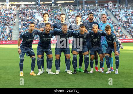 Kansas City, Kansas, Stati Uniti. 8 giugno 2024. Lo Sporting Kansas City partì undici prima della partita contro i Seattle Sounders FC al Children's Mercy Park di Kansas City, Kansas. David Smith/CSM/Alamy Live News Foto Stock