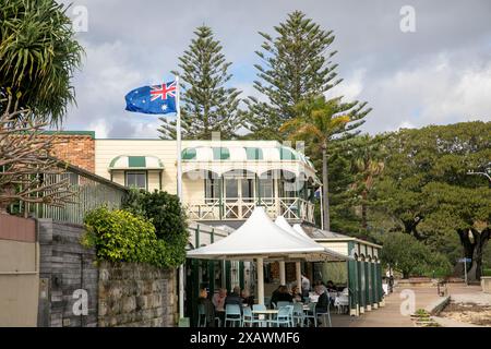 Watsons Bay Sydney, Doyles on the Beach, ristorante di pesce e frutti di mare che offre vedute del porto, Sydney, NSW, Australia Foto Stock