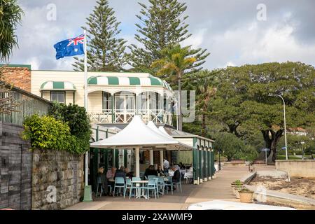 Watsons Bay Sydney, Doyles on the Beach, ristorante di pesce e frutti di mare che offre vedute del porto, Sydney, NSW, Australia Foto Stock