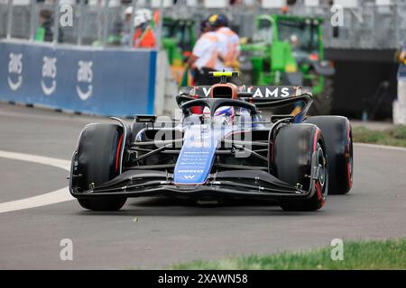 Montreal, Kanada. 8 giugno 2024. 08.06.2024, Circuit Gilles-Villeneuve, Montreal, FORMULA 1 AWS GRAND PRIX DU CANADA 2024, nella foto Logan Sargeant (USA), Williams Racing Credit: dpa/Alamy Live News Foto Stock