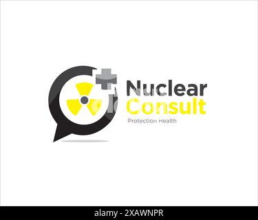 salute nucleare consultare disegni logo per il servizio medico e di cura Illustrazione Vettoriale